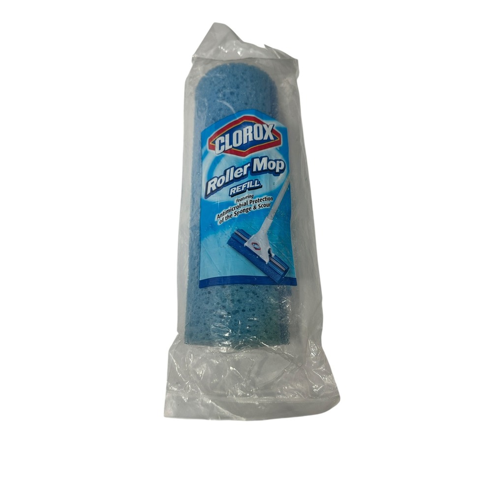 Clorox Roller Mop‎ Refill Blue Antimicrobial Sponge Open Package Unused